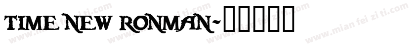 time new ronman字体转换
